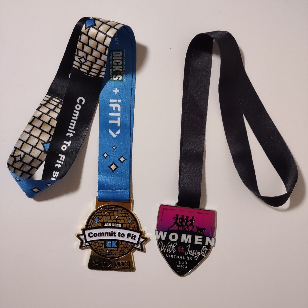 2022 Women With Insight 5K & Commit To Fit 5K iFit Dick's Marathon Medals